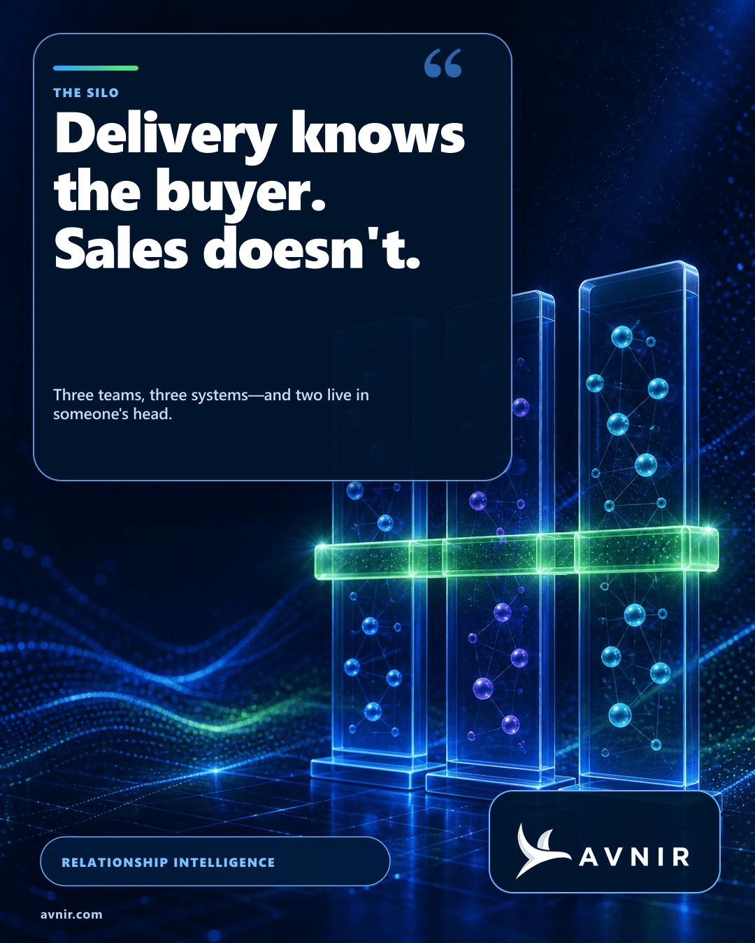 Enriching a CRM with relationship intelligence connects knowledge held across delivery and sales teams.